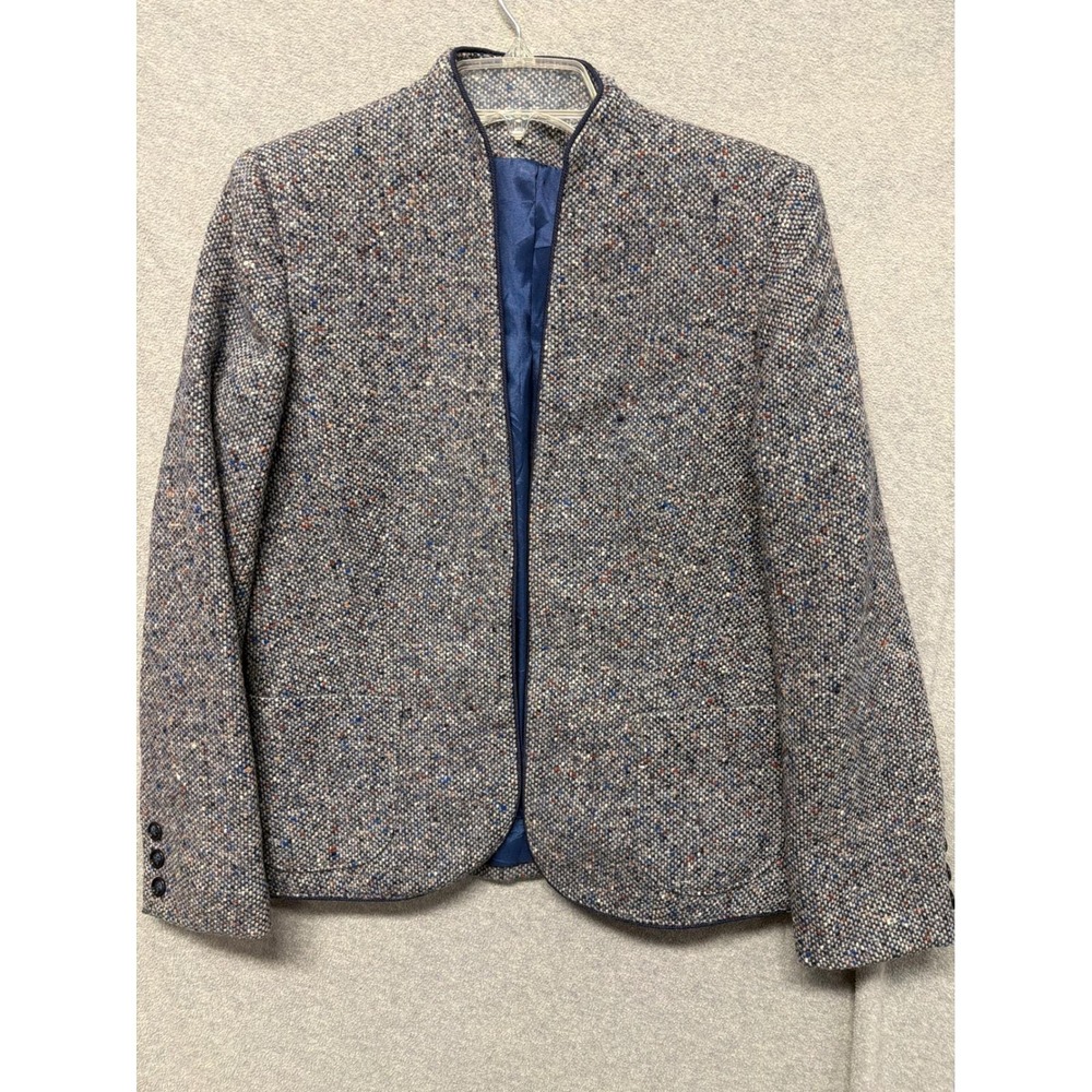 VTG Daniel For Spellbound Womens Textured Blazer Jacket Blue Multi Size‎ 12